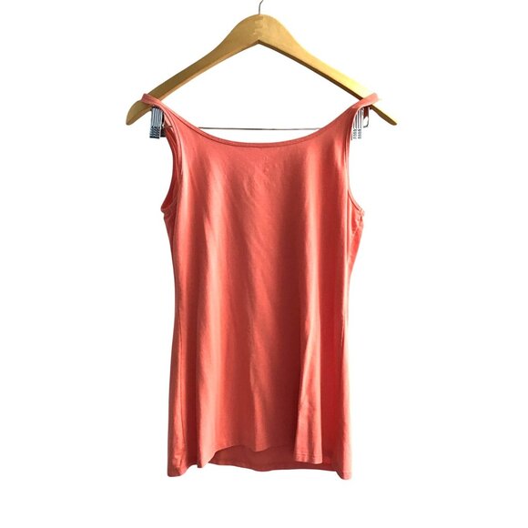 NEW YORK & CO.-WOMEN'S CORAL EMBELLISHED RHINESTONES BIB TANK TOP SIZE SMALL - Picture 2 of 6